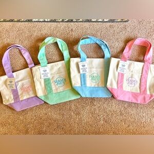 TRADER JOES PASTEL MINI TOTES